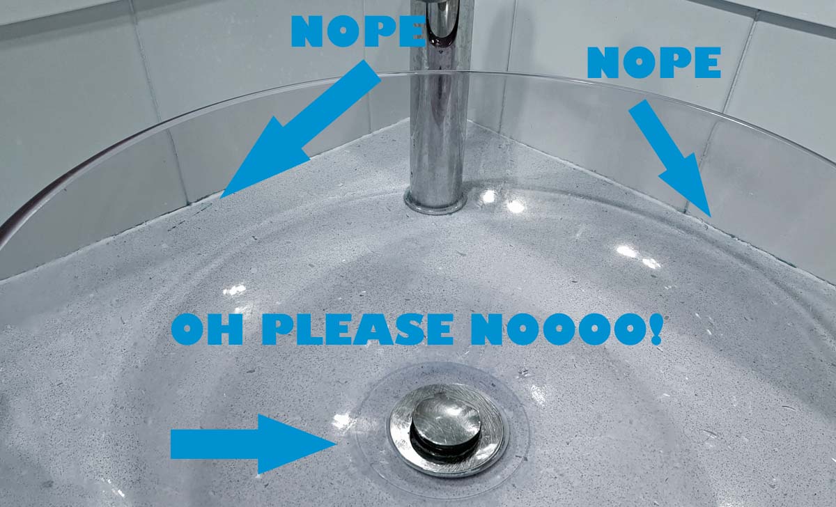 Glass sinks are modern design disasters