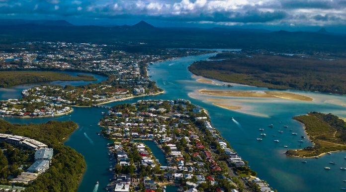 Sunshine Coast canals and Glasshouse Mountains