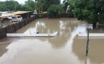 Townsville Flooding - Backyard in Railway Estate