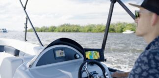 River Fishing in Queensland? What To Know Before You Go River fishing on a pontoon boat. Image by Lagee Aquatic.